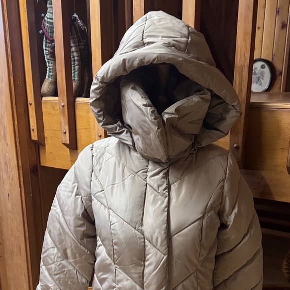 Steve Madden size XS New NWT Women's Tan Quilted Hooded Coat Parka jacket - Picture 3 of 10
